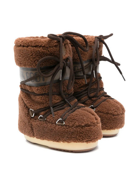  Moon Boot Kids Icon Fleece Snow Boots - Brown 