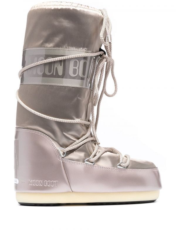  Moon Boot Kids Icon Junior Lace-up Snow Boots - Neutrals 