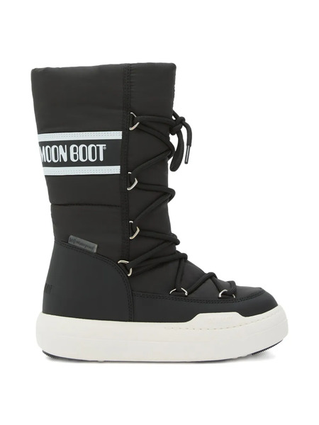  Moon Boot Kids Lace-up Padded Snow Boots - Black 