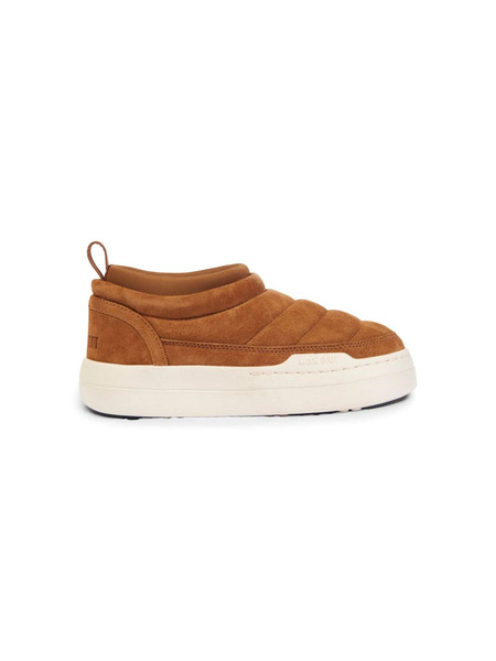  Moon Boot Kids Leather Sneakers - Brown 