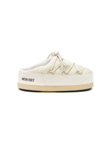  Moon Boot Kids Logo Slippers - Neutrals 
