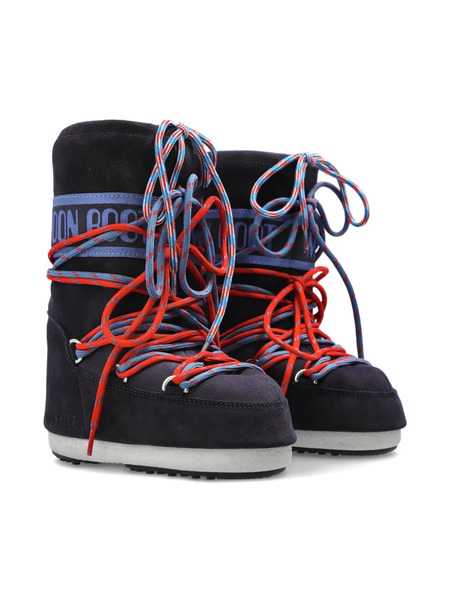  Moon Boot Kids Mb Icon Suede Lace-up Snow Boots - Blue 