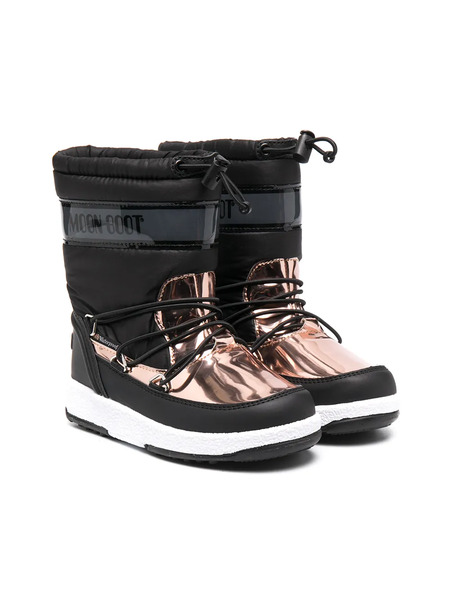  Moon Boot Kids Metallic Snow Boots - Black 