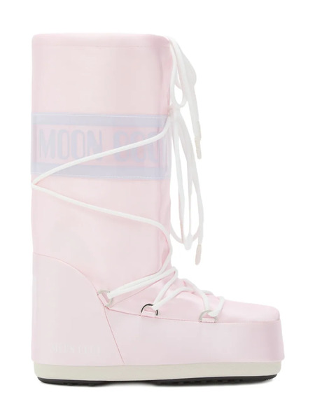  Moon Boot Kids Satin Lace-up Boots - Pink 