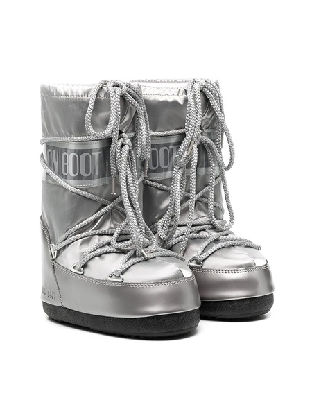  Moon Boot Kids Silver-tone Moon Boots 