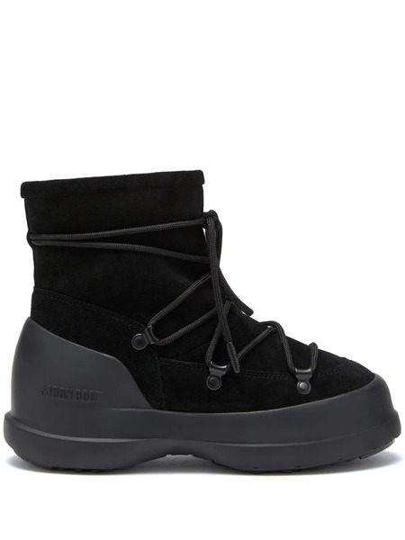  Moon Boot Luna Lace-up Suede Boots - Black 