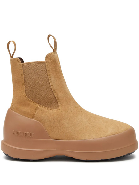  Moon Boot Luna Logo-embossed Chelsea Boots - Neutrals 