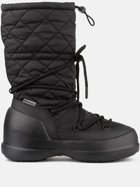  Moon Boot Mezzaluna Lace-up Rain Boots - Black 