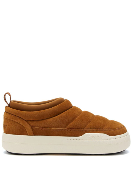  Moon Boot Park Logo-print Sneakers - Brown 