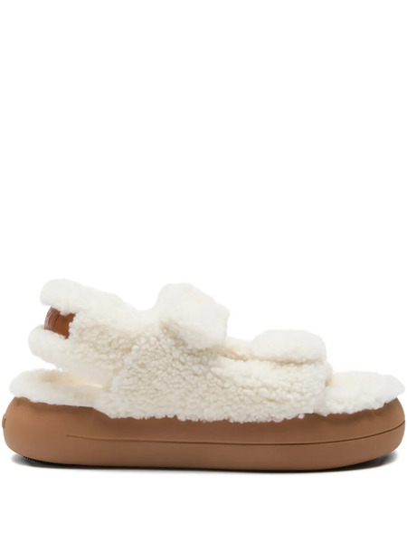  Moon Boot Shearling Sandals - White 