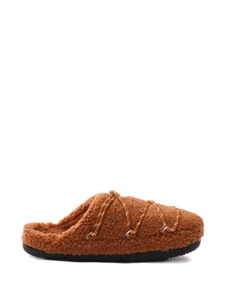  Moon Boot Teddy Slip-on Slippers - Brown 