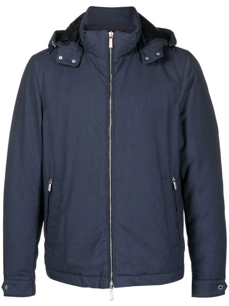  Moorer Albini-pum Padded Hooded Jacket - Blue 