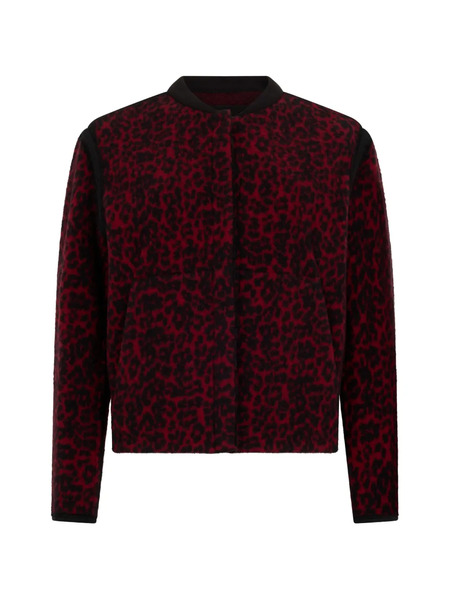  Moorer Animal-pattern Cardigan - Red 