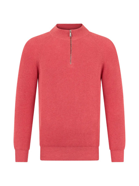  Moorer Basoli Zip Long-sleeve Sweater - Red 