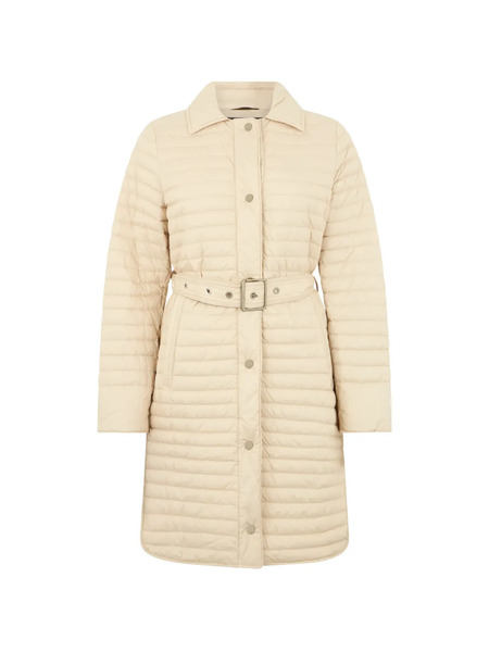  Moorer Belted Single-breasted Coat - Yellow 