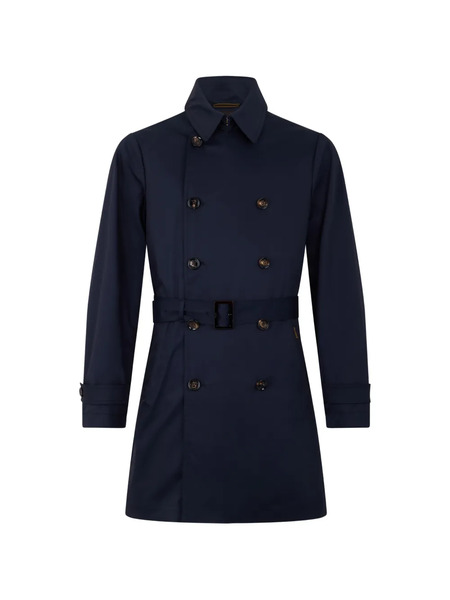  Moorer Belted Trench Coat - Blue 
