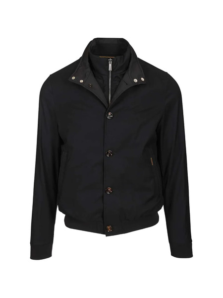  Moorer Bernie Buttoned Zip-fastening Jacket - Black 