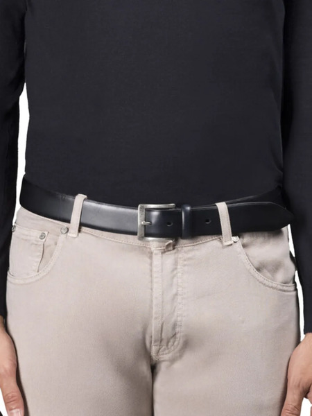  Moorer Berth-ash Leather Belt - Blue 