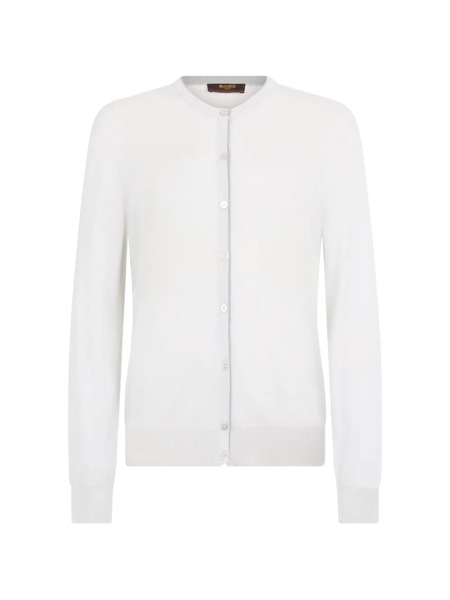  Moorer Button Cardigan - White 