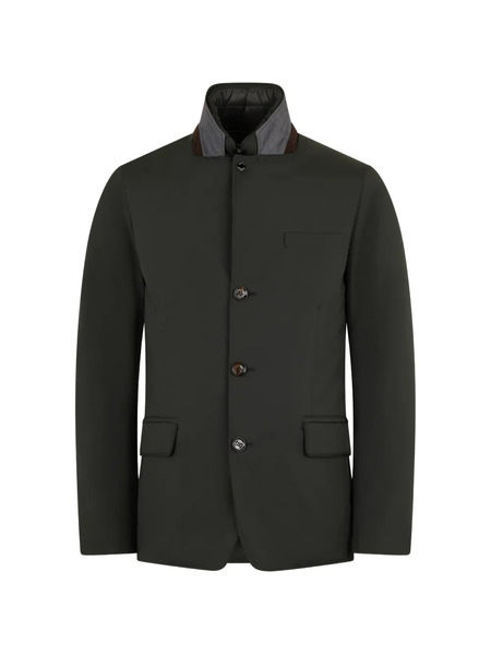  Moorer Button Collar Military Jacket - Green 
