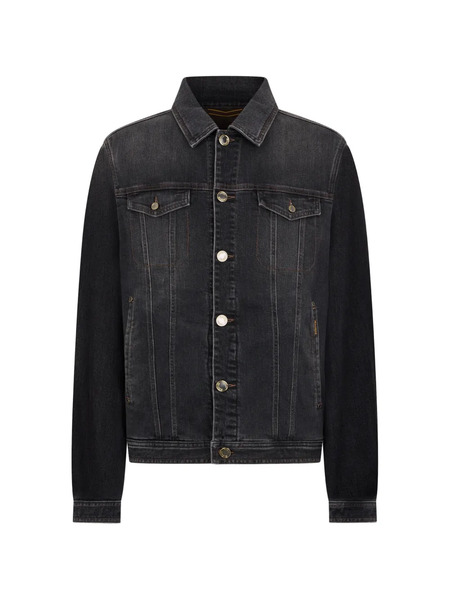  Moorer Buttoned Denim Jacket - Black 