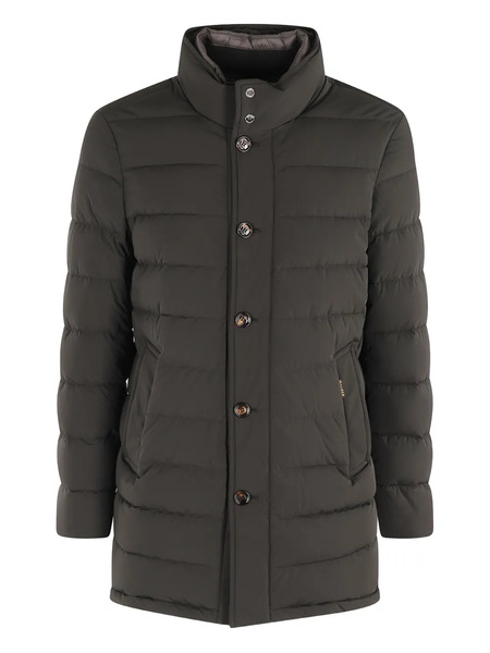  Moorer Calegari-kn Quilted Button Coat - Brown 