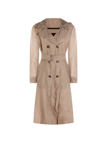  Moorer Double-breasted Belted Coat - Neutrals 