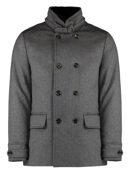  Moorer Double-breasted Coat - Grey 