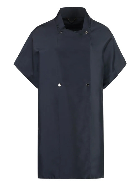  Moorer Double-breasted Short-sleeve Coat - Blue 