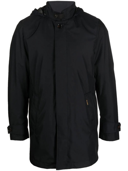  Moorer Duca-gf Hooded Coat - Blue 