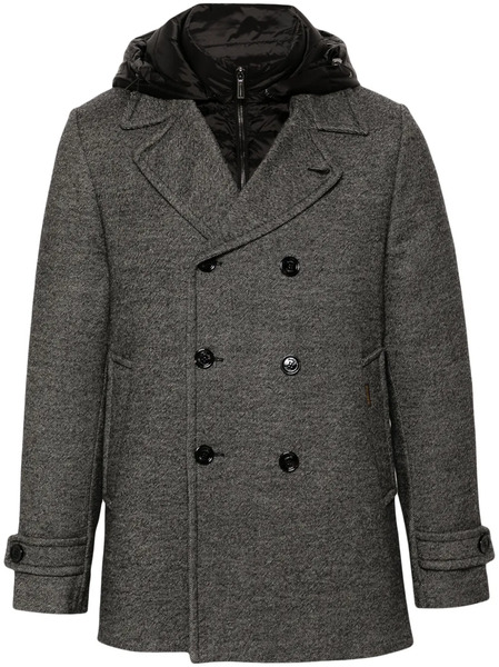  Moorer Eligio Padded Double-breasted Coat - Grey 