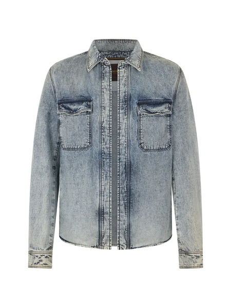  Moorer Faded Denim Jacket - Blue 