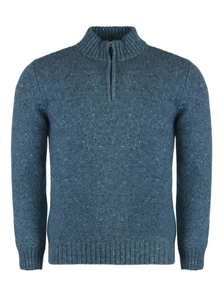  Moorer Fedro Half-zip Sweater - Blue 