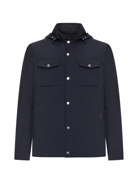  Moorer Fenzi Buttoned Hooded Jacket - Blue 