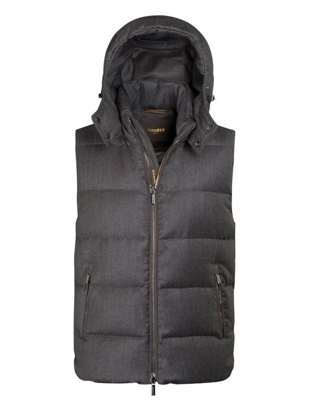  Moorer Fire-ff Hooded Zip Jacket - Brown 
