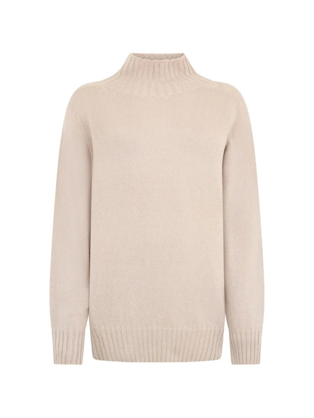  Moorer Funnel-neck Sweater - Neutrals 