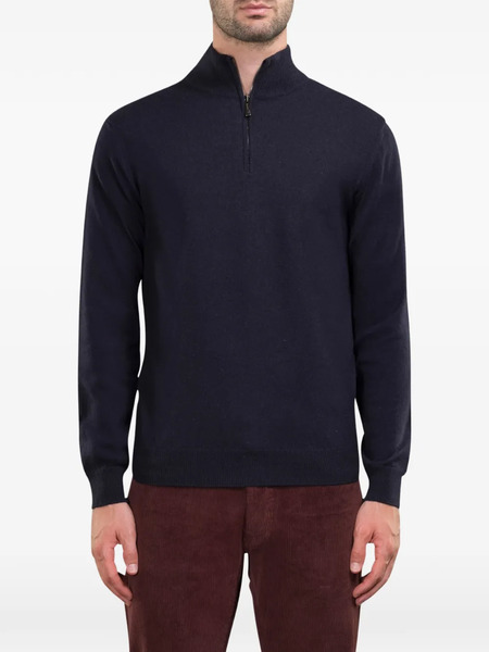  Moorer Half-zip Turtleneck Sweater - Blue 