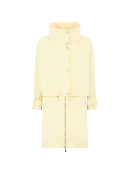  Moorer High-collar Zip-up Coat - Yellow 