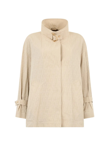  Moorer High-neck Overcoat - Neutrals 
