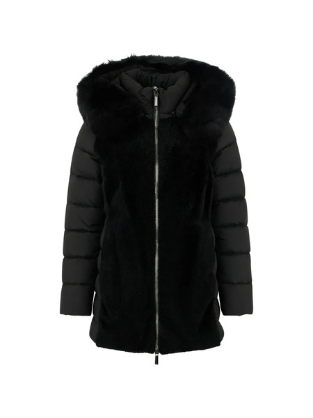  Moorer Hooded Coat - Black 