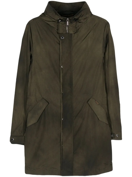  Moorer Hooded Midi Raincoat - Green 