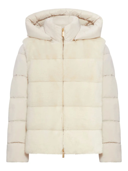 Moorer Hooded Quilted Jacket - Neutrals 