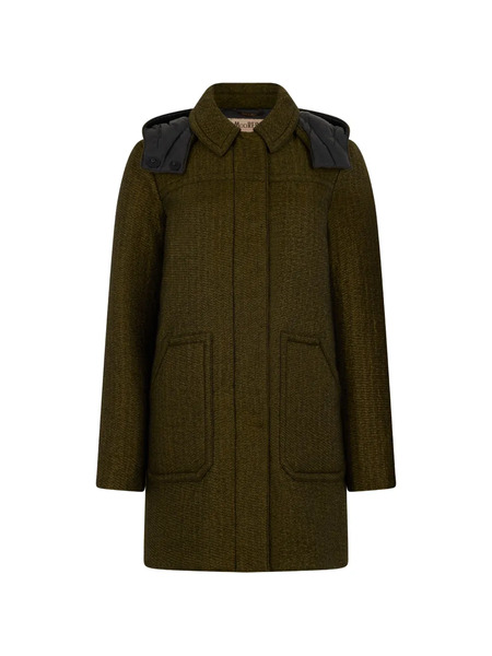  Moorer Hooded Single-breasted Coat - Green 