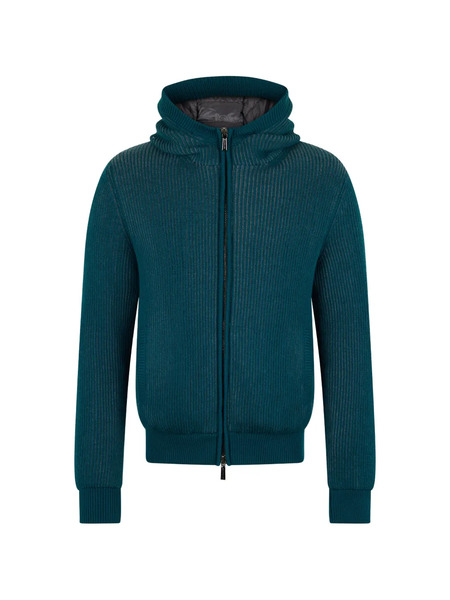  Moorer Hooded Zipped Jacket - Green 