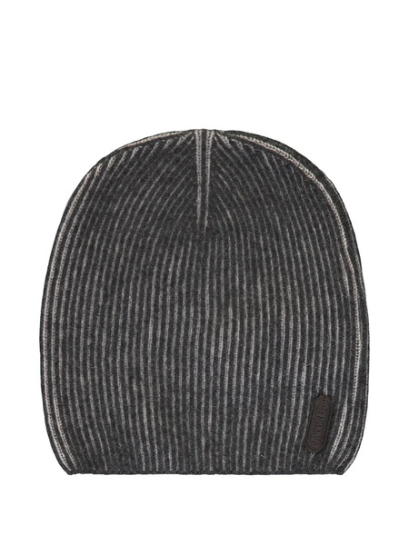  Moorer Knitted Beanie Hat - Grey 