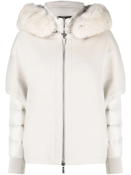  Moorer Layered Hooded Jacket - Neutrals 