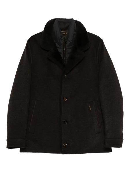  Moorer Layered Jacket - Brown 