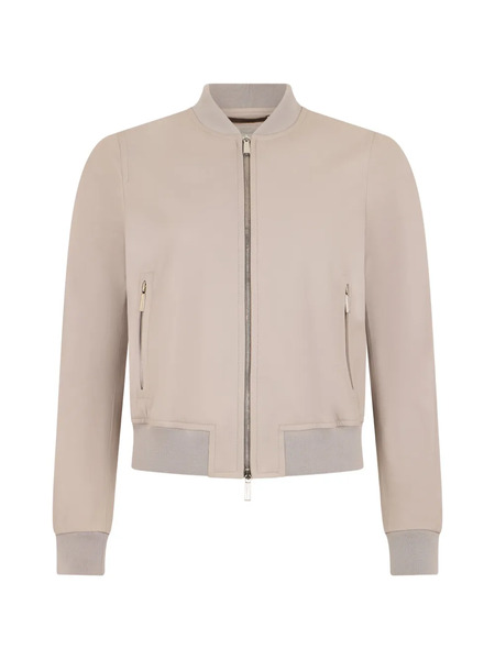 Moorer Leather Bomber Jacket - Neutrals 