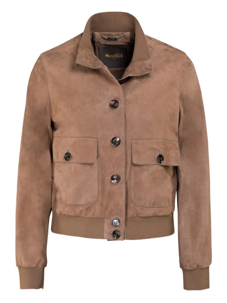  Moorer Leather Jacket - Brown 