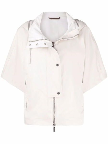  Moorer Lightweight Short-sleeved Hooded Jacket - Neutrals 